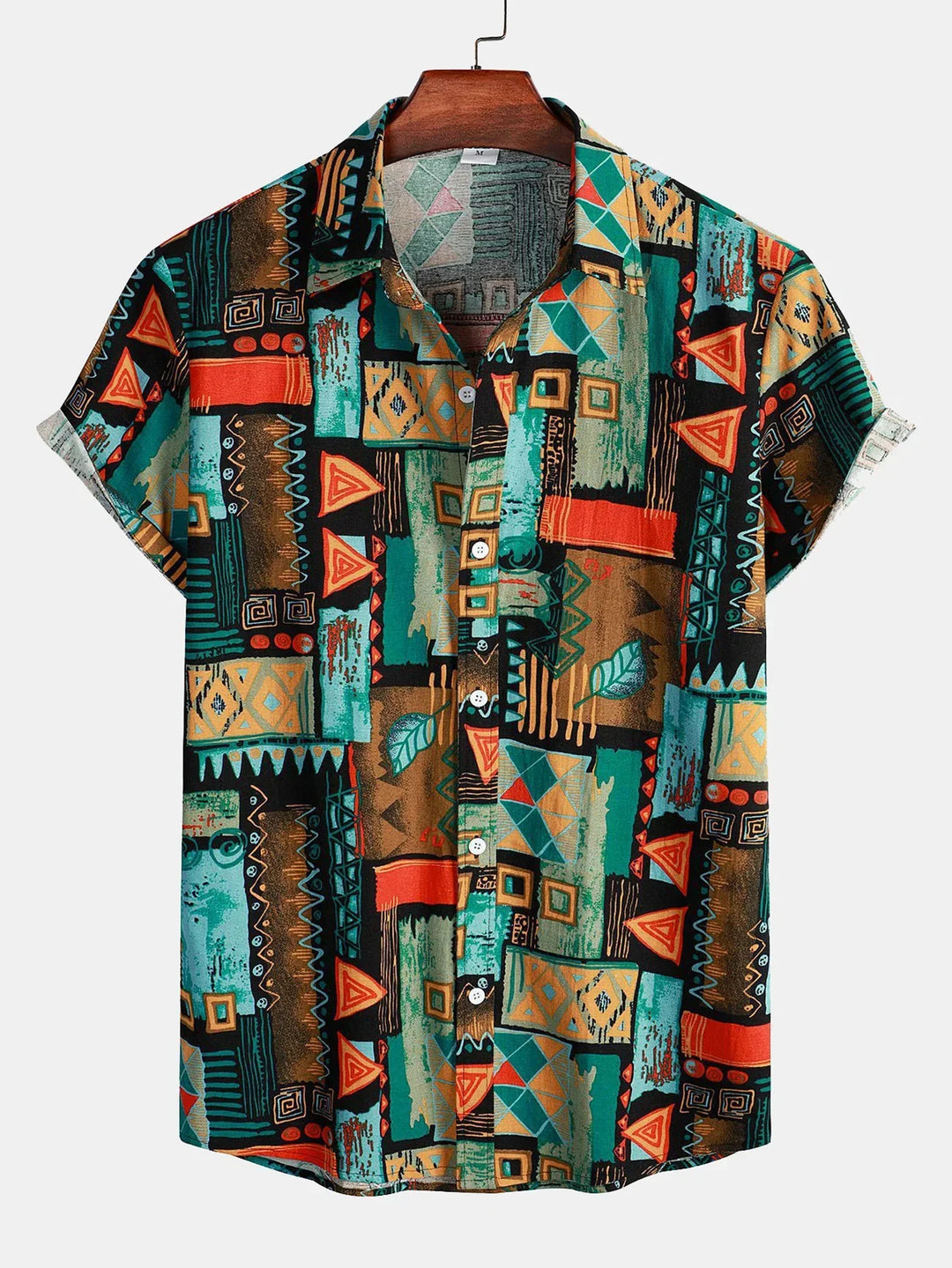 Stilvolles Sommerhemd mit Tribal-Print – leichtes, atmungsaktives Design für markante Sommerlooks.