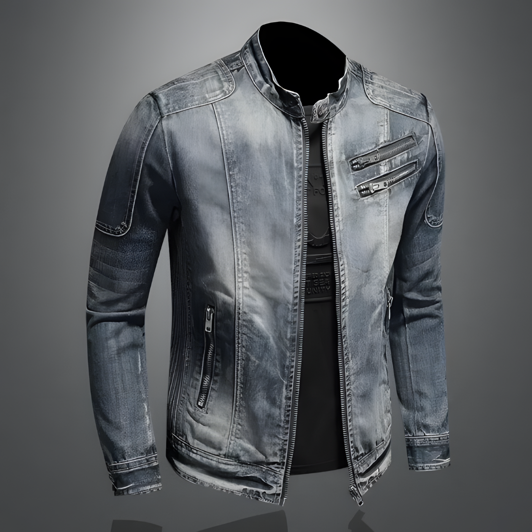 Zeitlose Retro-Jeansjacke für Männer, ideal für kühle Herbst- und Wintertage