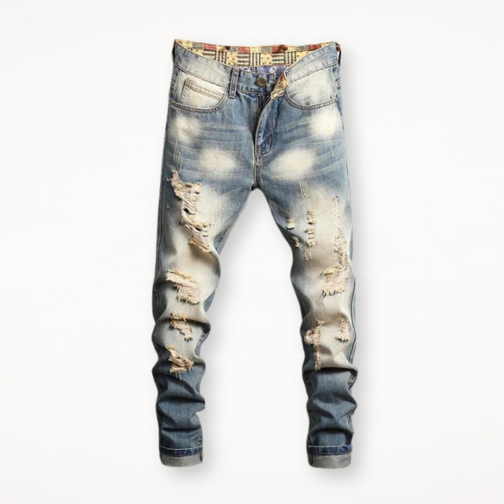 HerrenOase | Jeans-Hose aus Denim in Distressed-Optik