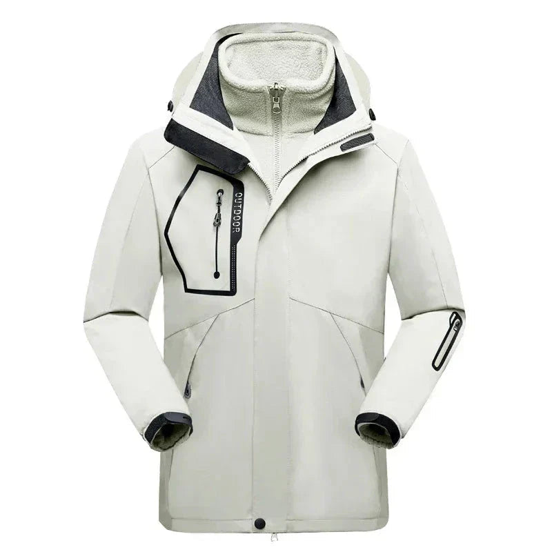 Vielseitige 3-in-1-Skijacke für Herren mit isolierter Innenjacke und wetterfester Außenhülle