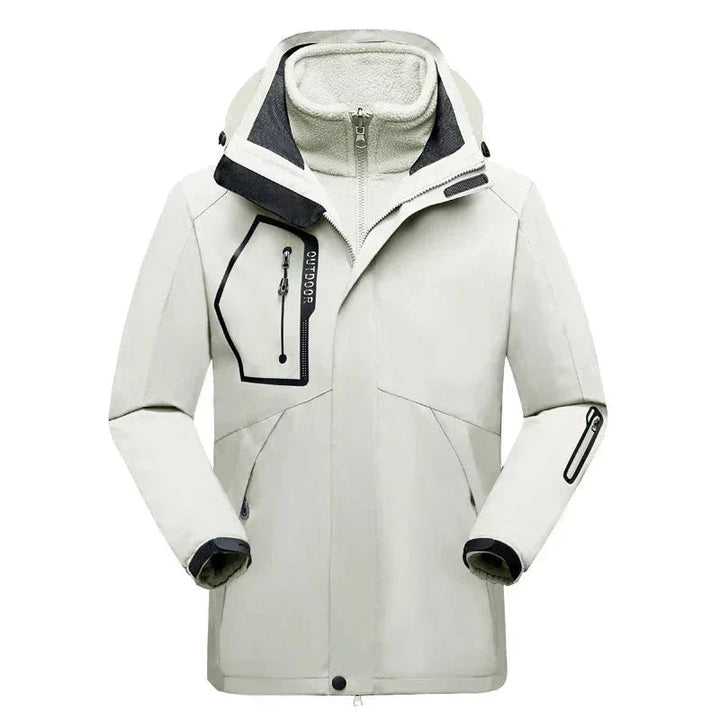Vielseitige 3-in-1-Skijacke für Herren mit isolierter Innenjacke und wetterfester Außenhülle