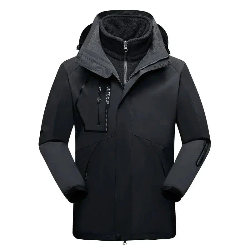 Vielseitige 3-in-1-Skijacke für Herren mit isolierter Innenjacke und wetterfester Außenhülle