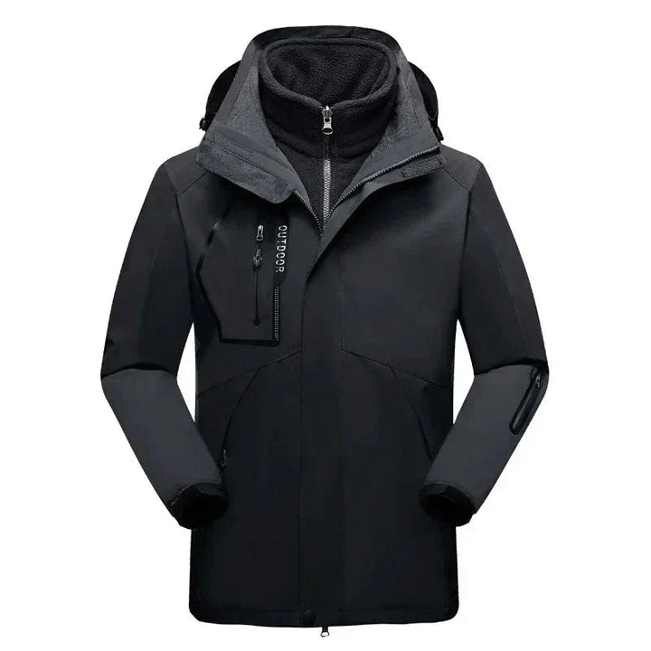 Vielseitige 3-in-1-Skijacke für Herren mit isolierter Innenjacke und wetterfester Außenhülle