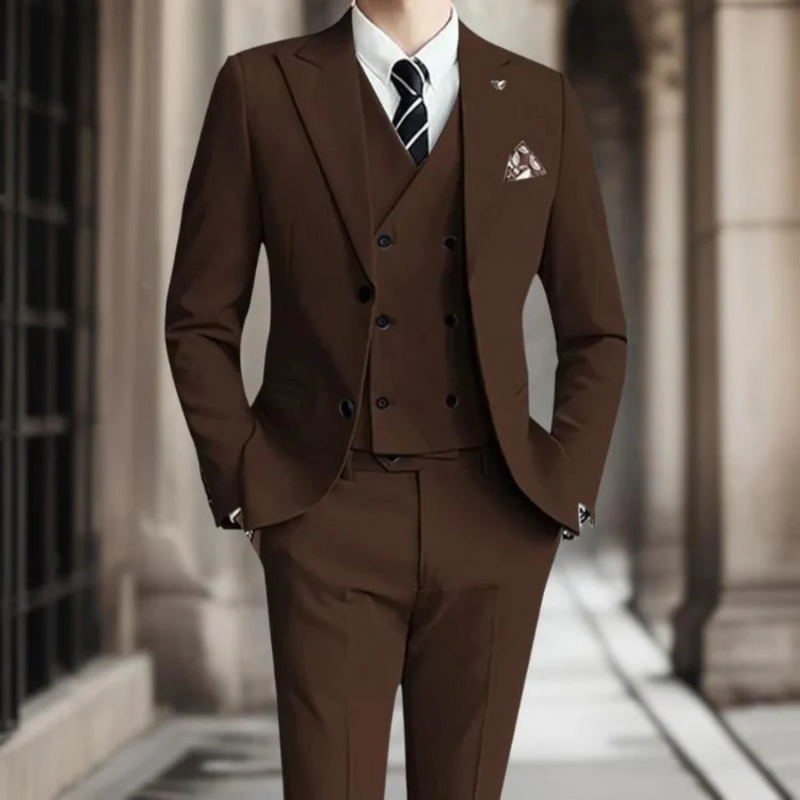 3-teiliger eleganter Slim Fit Anzug für Männer – ideal für Hochzeitsgäste und festliche Anlässe