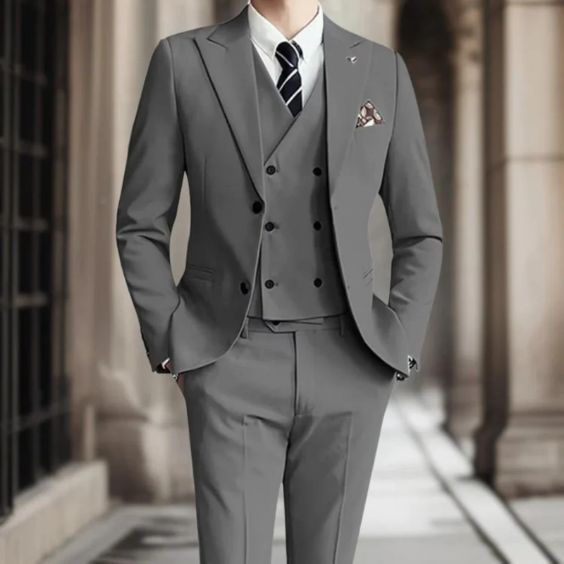 3-teiliger eleganter Slim Fit Anzug für Männer – ideal für Hochzeitsgäste und festliche Anlässe