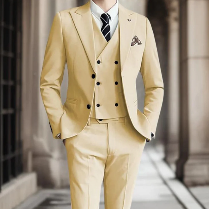 3-teiliger eleganter Slim Fit Anzug für Männer – ideal für Hochzeitsgäste und festliche Anlässe