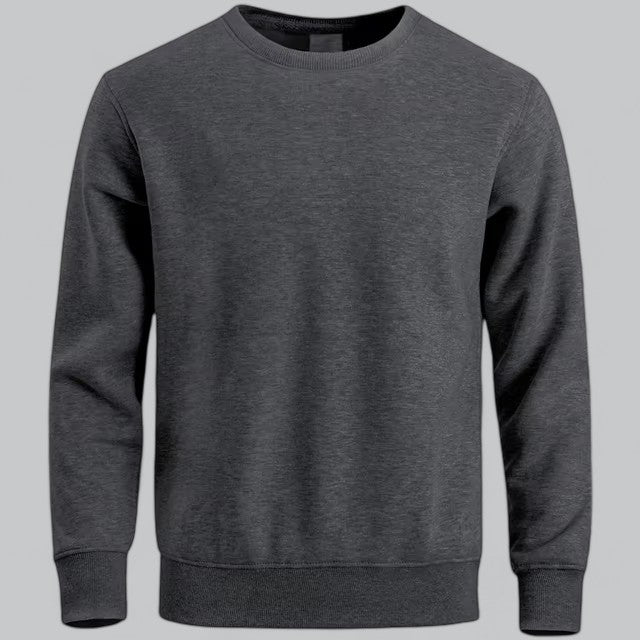 HerrenOase | Herren  Rundhals Sweatshirt Weiche Baumwollmischung, Lässiger Komfort