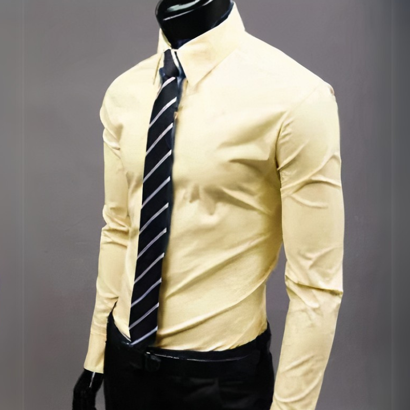 Klassisches Langarmhemd für Herren mit moderner Passform und klarem Design.