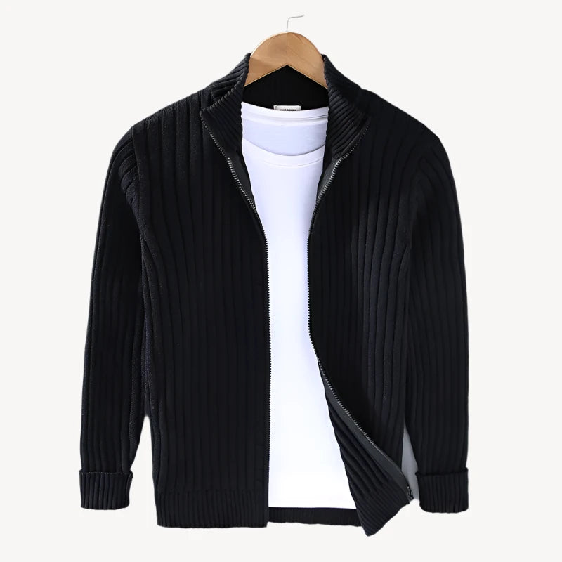 HerrenOase | Moderne Strickjacke mit Reißverschluss