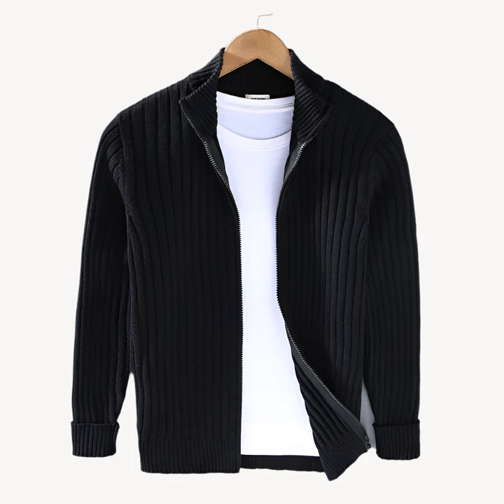 HerrenOase | Moderne Strickjacke mit Reißverschluss