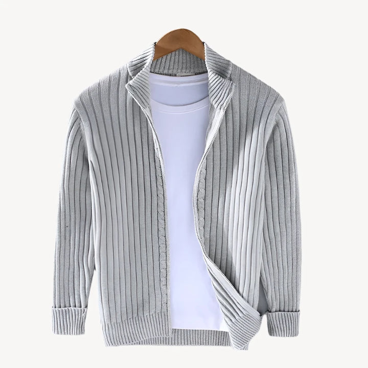 HerrenOase | Moderne Strickjacke mit Reißverschluss