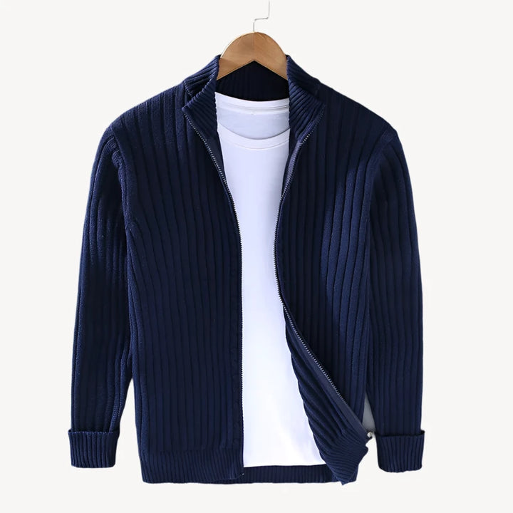HerrenOase | Moderne Strickjacke mit Reißverschluss