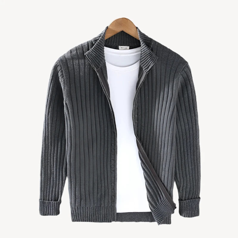 HerrenOase | Moderne Strickjacke mit Reißverschluss