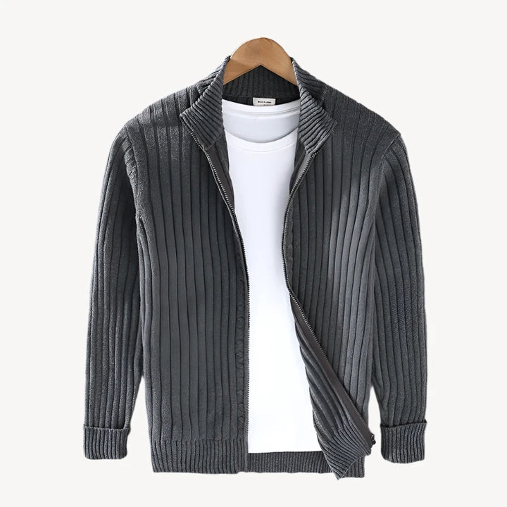 HerrenOase | Moderne Strickjacke mit Reißverschluss