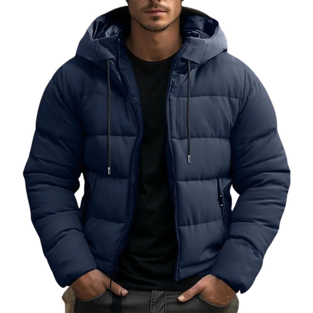 Eine wasserdichte, warme Winterjacke für Männer in einem stilvollen und praktischen Design