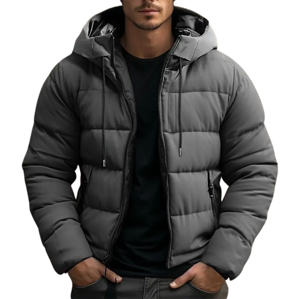 Eine wasserdichte, warme Winterjacke für Männer in einem stilvollen und praktischen Design