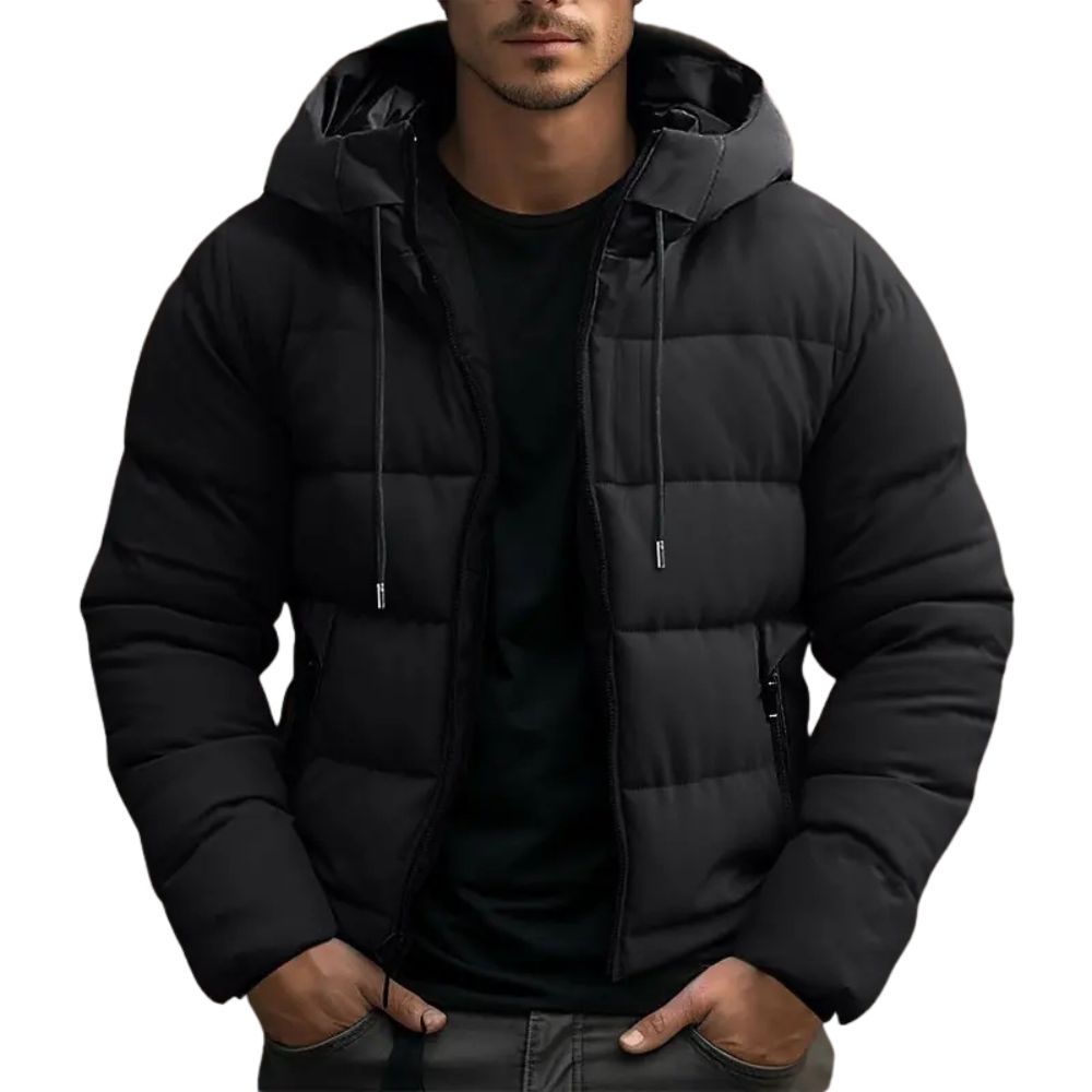 Eine wasserdichte, warme Winterjacke für Männer in einem stilvollen und praktischen Design