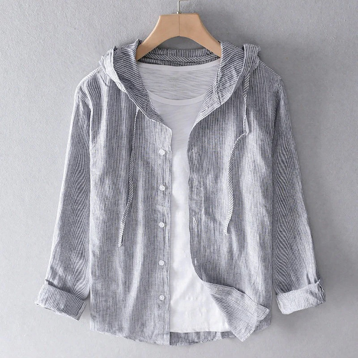 Herren atmungsaktive Bluse mit Kapuze in modernem Design für Alltag und Freizeit