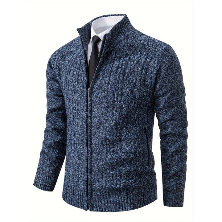 Bequeme Strickjacke für Herren, ideal für den Winter, bietet Wärme und Komfort für kalte Tage.