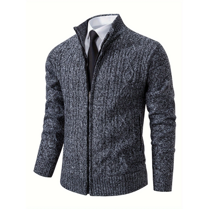 Bequeme Strickjacke für Herren, ideal für den Winter, bietet Wärme und Komfort für kalte Tage.