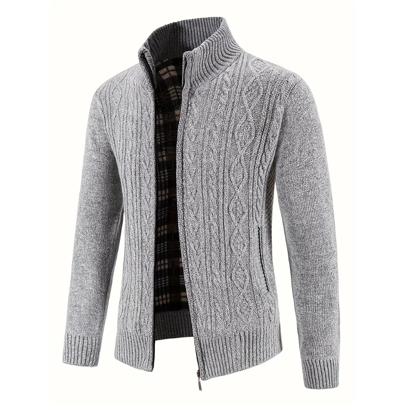 Bequeme Strickjacke für Herren, ideal für den Winter, bietet Wärme und Komfort für kalte Tage.