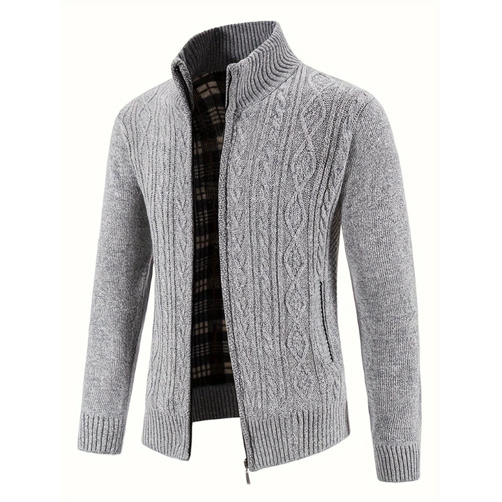 Bequeme Strickjacke für Herren, ideal für den Winter, bietet Wärme und Komfort für kalte Tage.