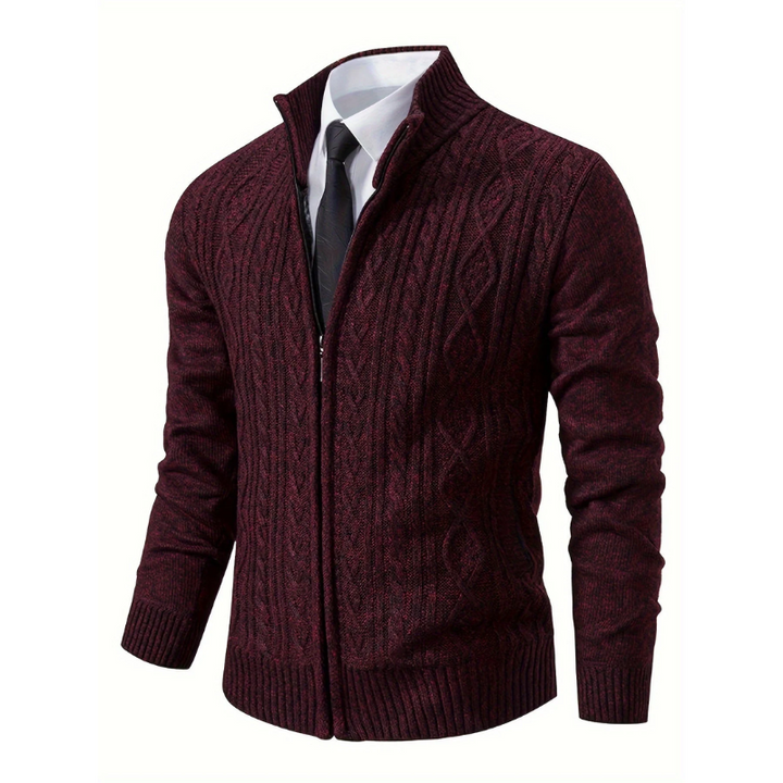 Bequeme Strickjacke für Herren, ideal für den Winter, bietet Wärme und Komfort für kalte Tage.