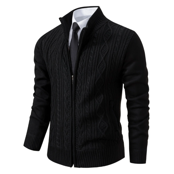 Bequeme Strickjacke für Herren, ideal für den Winter, bietet Wärme und Komfort für kalte Tage.