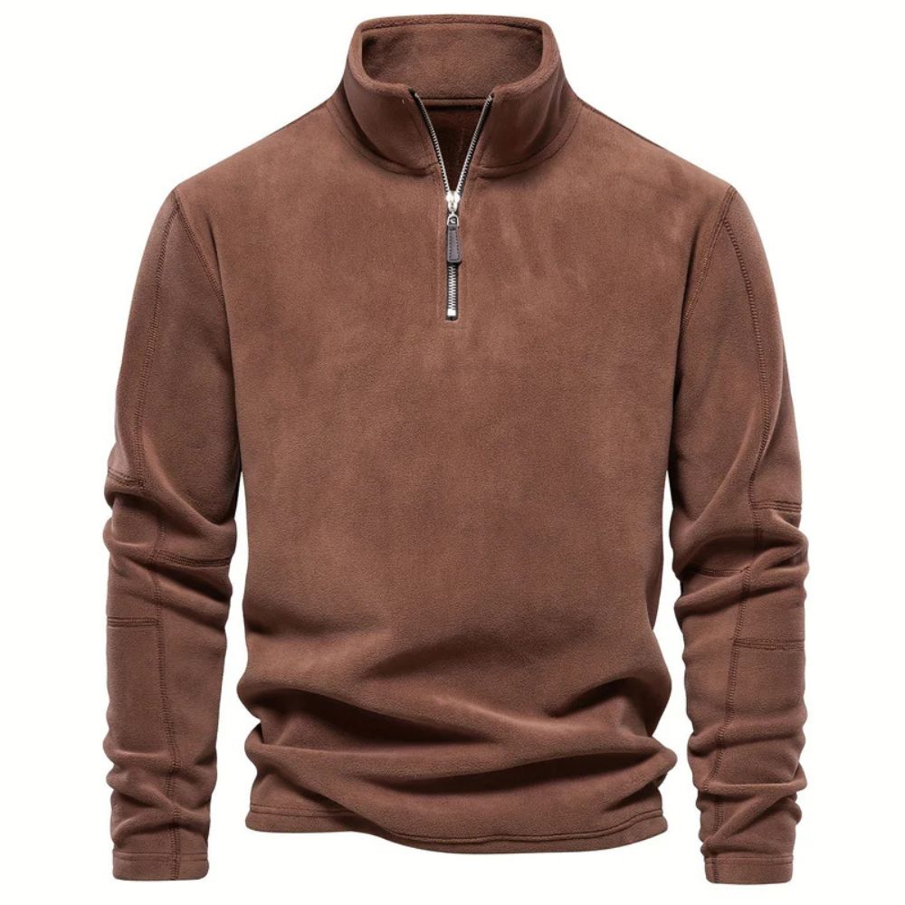 Bequemer Halb-Reißverschluss Pullover für Männer, ideal für Herbst- und Wintertage, mit weichem Stoff und vielseitigem Design.