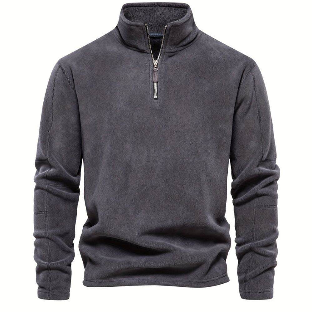 Bequemer Halb-Reißverschluss Pullover für Männer, ideal für Herbst- und Wintertage, mit weichem Stoff und vielseitigem Design.