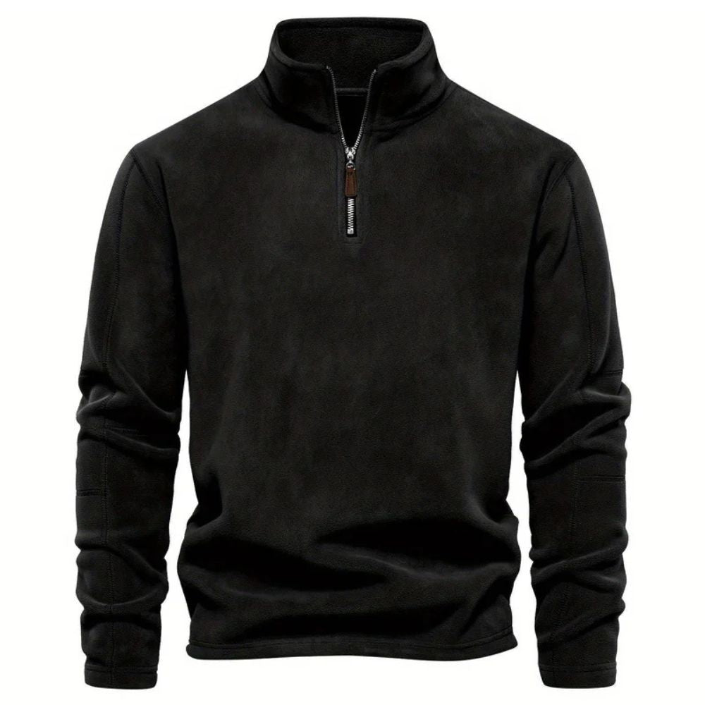 Bequemer Halb-Reißverschluss Pullover für Männer, ideal für Herbst- und Wintertage, mit weichem Stoff und vielseitigem Design.