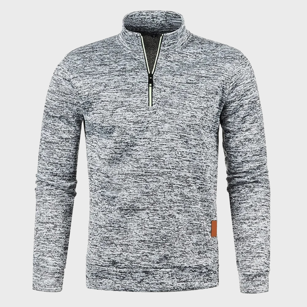 Bequemer Pullover mit Reißverschluss für Männer, ideal für Herbst- und Wintertage.