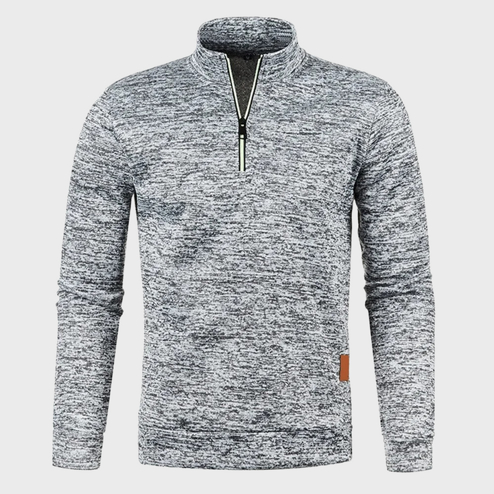 Bequemer Pullover mit Reißverschluss für Männer, ideal für Herbst- und Wintertage.