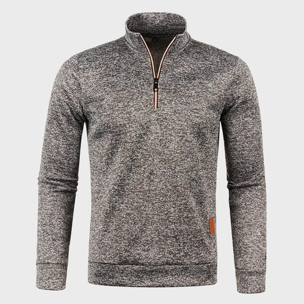 Bequemer Pullover mit Reißverschluss für Männer, ideal für Herbst- und Wintertage.