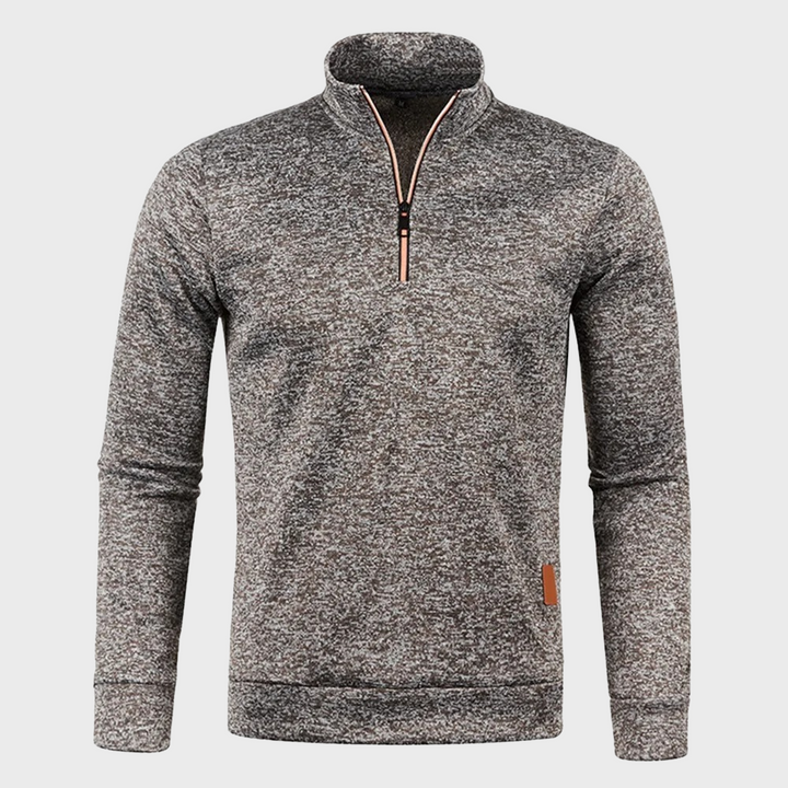Bequemer Pullover mit Reißverschluss für Männer, ideal für Herbst- und Wintertage.