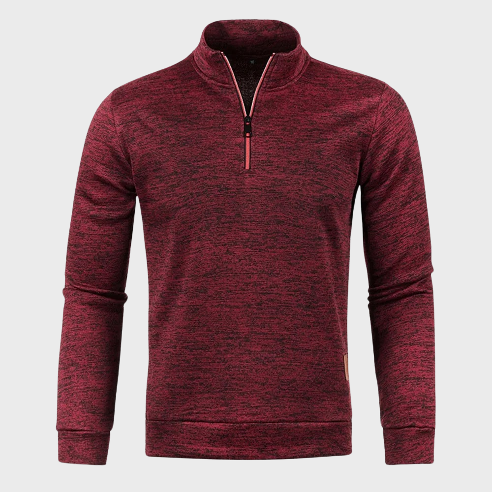 Bequemer Pullover mit Reißverschluss für Männer, ideal für Herbst- und Wintertage.