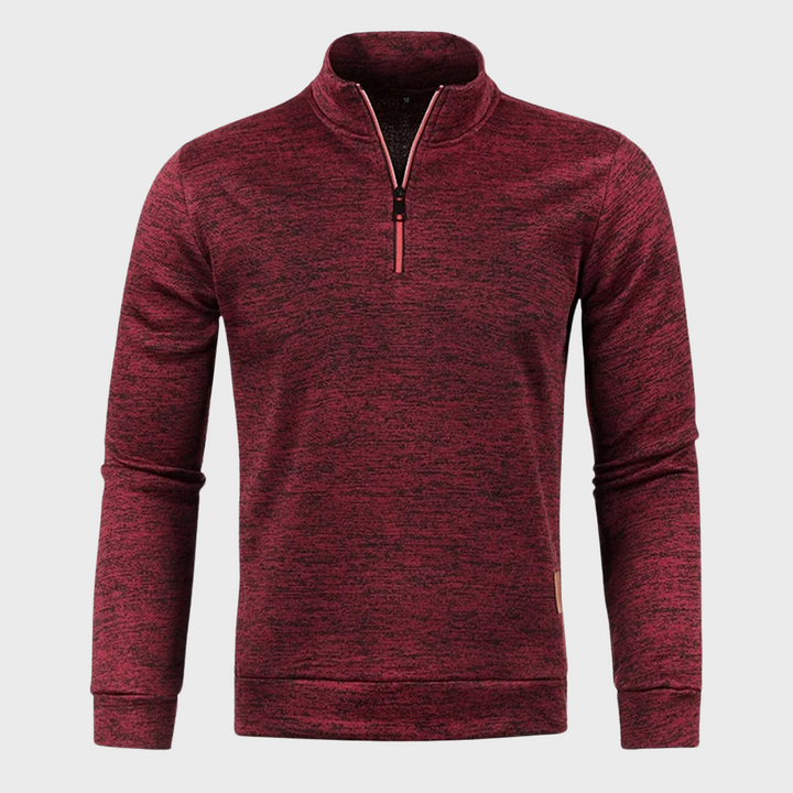 Bequemer Pullover mit Reißverschluss für Männer, ideal für Herbst- und Wintertage.