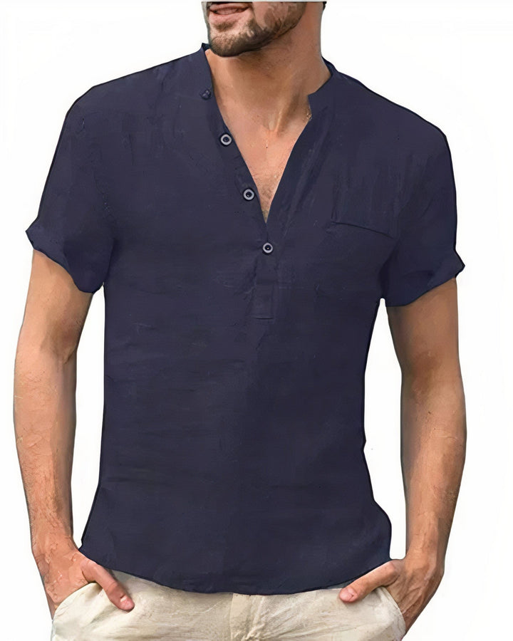 Bequemes Sommerhemd aus Leinen für Männer, ideal für warme Tage und eleganten Stil