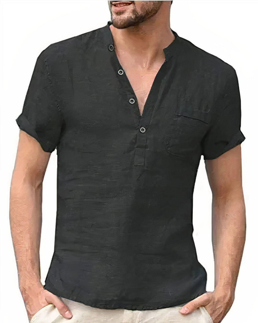 Bequemes Sommerhemd aus Leinen für Männer, ideal für warme Tage und eleganten Stil