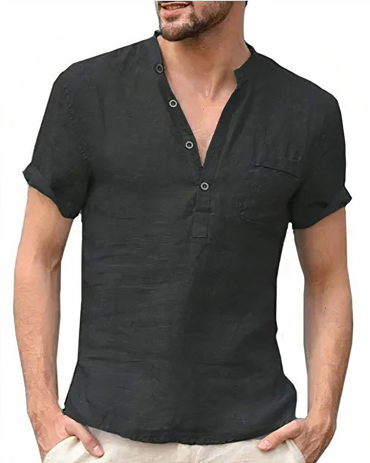 Bequemes Sommerhemd aus Leinen für Männer, ideal für warme Tage und eleganten Stil