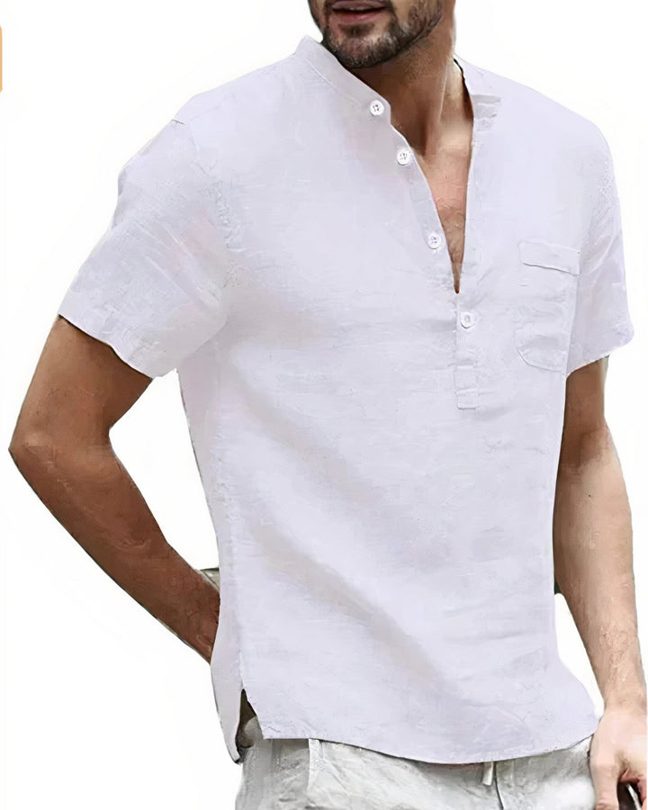 Bequemes Sommerhemd aus Leinen für Männer, ideal für warme Tage und eleganten Stil