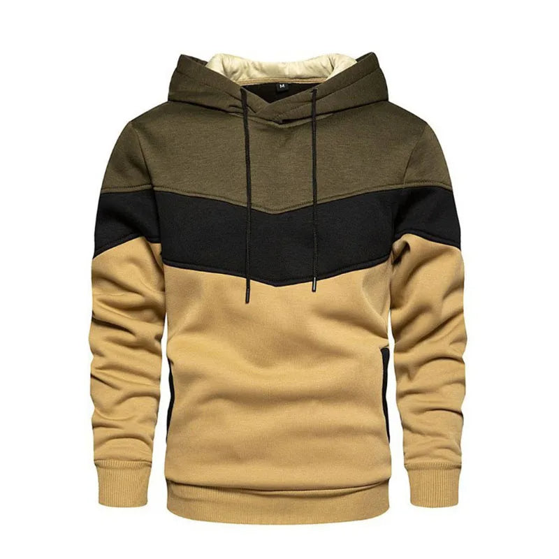 Bunter Winter-Kapuzenpullover für Männer, warm und stilvoll für kalte Herbst- und Wintertage
