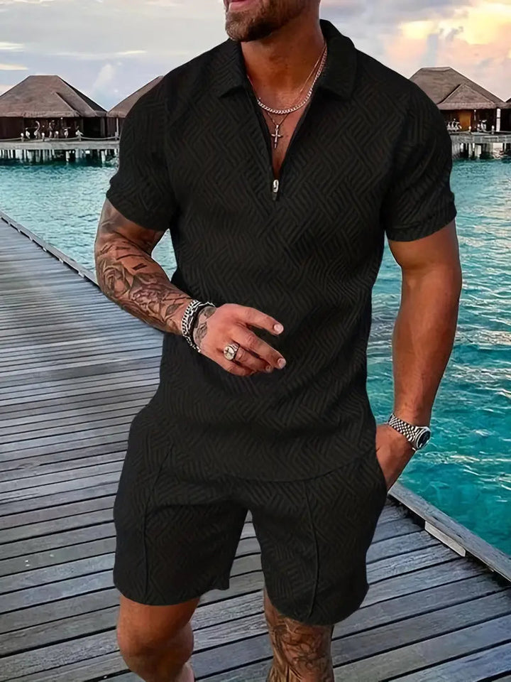 Coole Shorts und Hemd-Set für Männer, perfekt für den Sommerurlaub oder Freizeitaktivitäten