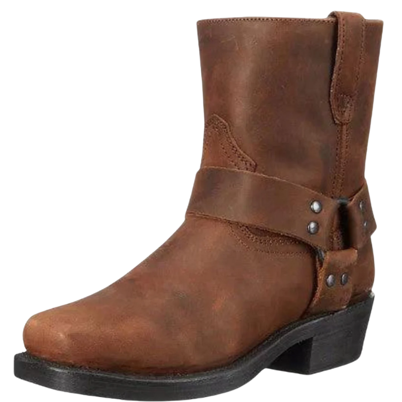 Stilvolle Cowboy-Stiefel für Männer mit niedrigem Absatz und klassischem Western-Design








