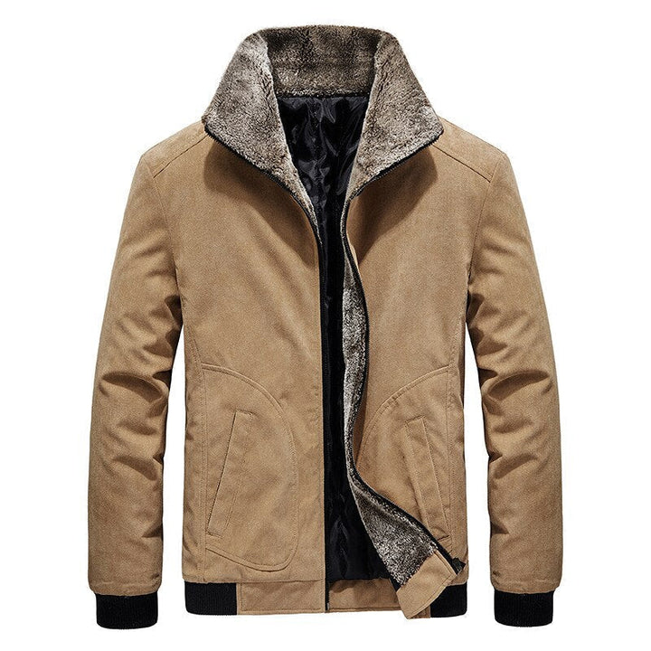 Herrenjacke aus Denim mit warmem Fleece-Innenfutter, ideal für Wintertage