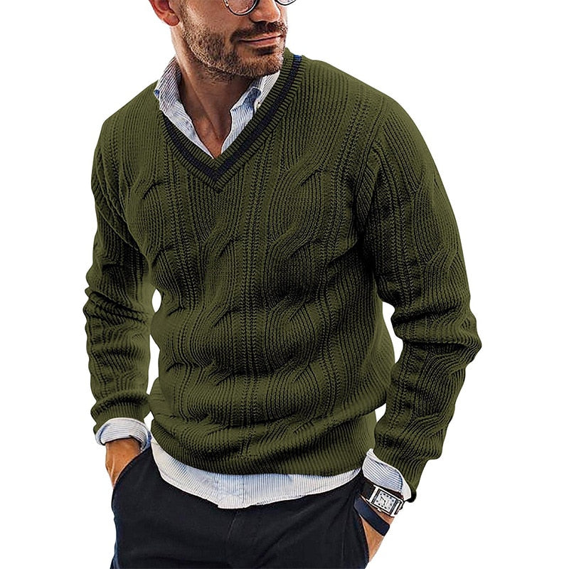 Edler warmer Pullover für Männer, ideal für kalte Herbst- und Wintertage