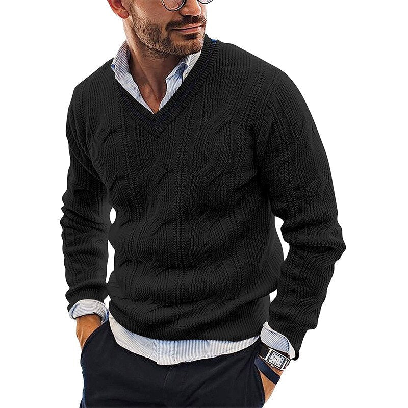 Edler warmer Pullover für Männer, ideal für kalte Herbst- und Wintertage