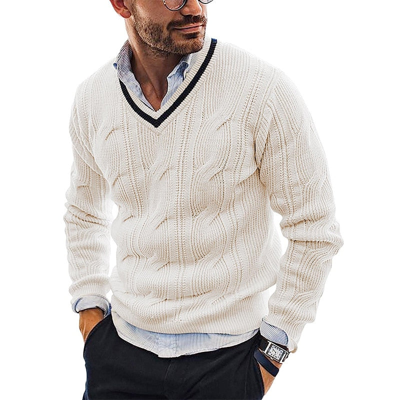 Edler warmer Pullover für Männer, ideal für kalte Herbst- und Wintertage