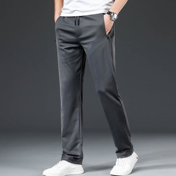Elegante Anti-Falten-Hose für Männer, ideal für Herbst- und Wintertage.