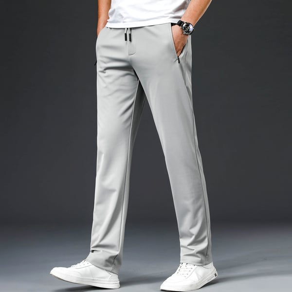 Elegante Anti-Falten-Hose für Männer, ideal für Herbst- und Wintertage.